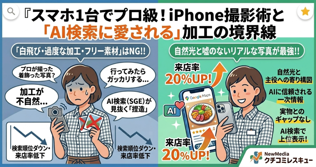スマホ1台でプロ級！「来店率を20%上げる」iPhone撮影術と加工の境界線