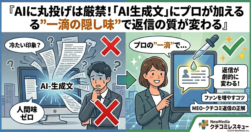 AIに丸投げは厳禁！「AI生成文」にプロが加える”一滴の隠し味”で返信の質が変わる