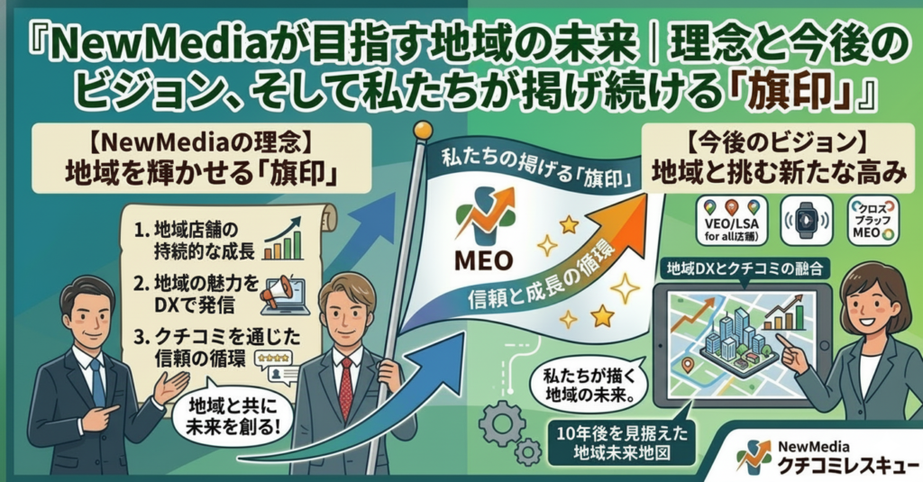 NewMediaが目指す地域の未来｜理念と今後のビジョン、そして私たちが掲げ続ける「旗印」
